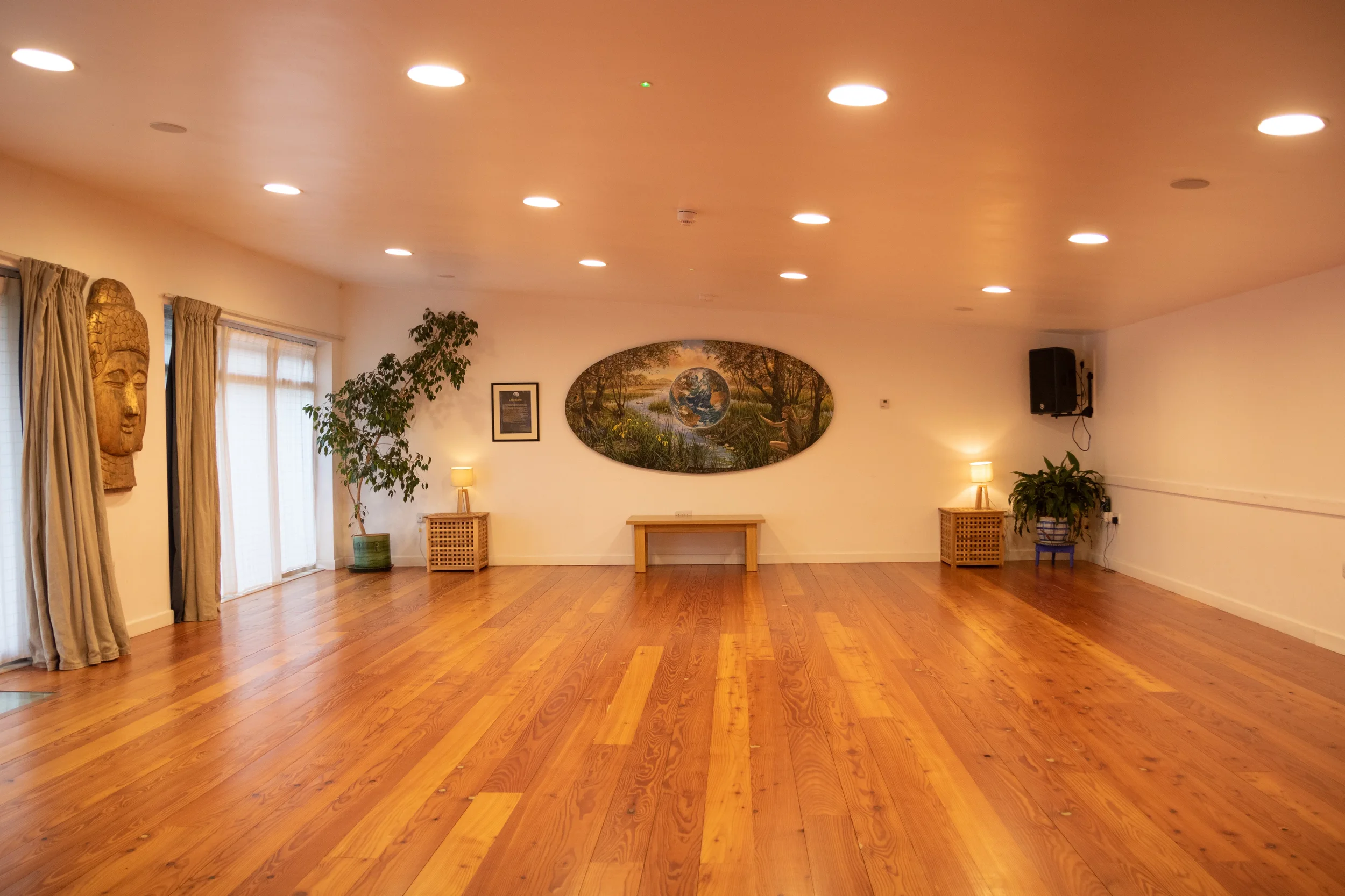 Yoga practice room